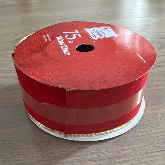 Home Accents Holiday Red Velvet Ribbon - Picture 3 of 3
